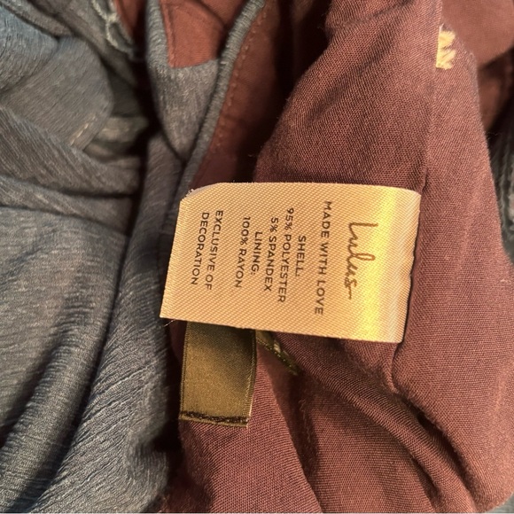 Lulus Teal Tie-Back Wide-Leg Jumpsuit Women’s Size L Cutout Sleeveless - Picture 8 of 8